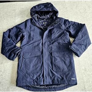 Lands End Youth Coat Jacket Puffer, Waterproof, Grow Alongs, Blue, Sz XL 14-16